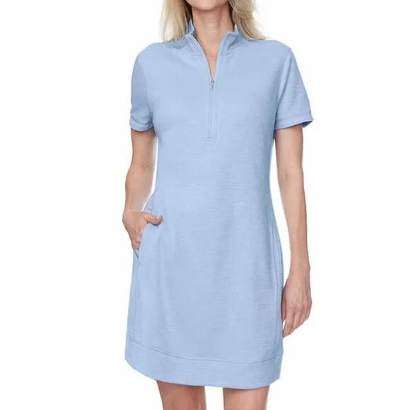 Legendary Outfitters NWT Ivory Quarter Zip Knit Dress With Pockets - Picture 2 of 6